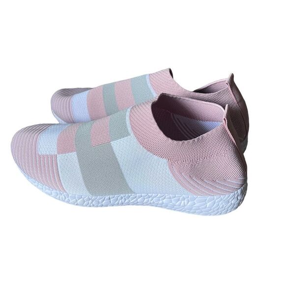 Women Walking Lightweight Tennis Fabric Breathable Mesh Slip On Sock Shoes 9,5 - Picture 5 of 5